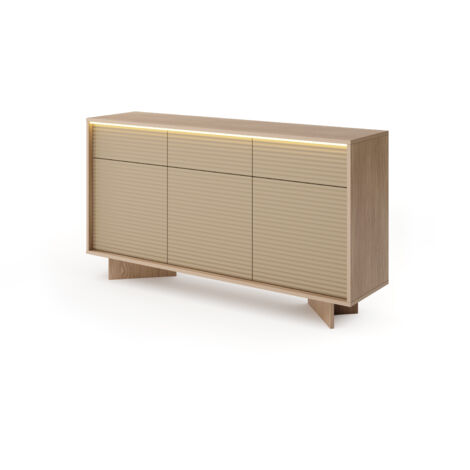 Commode, couleur : bolivar naturel + cappuccino, 153,9 x 84,4 x 40 cm (1/5)