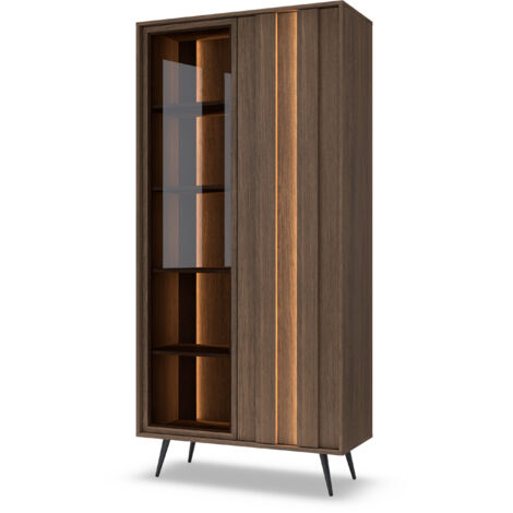 Vitrine, chêne Dunin, 93,5 x 196,4 x 40 cm (1/5)