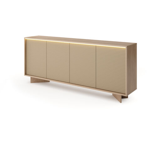 Commode, couleur : bolivar naturel + cappuccino, 203,9 x 84,4 x 40 cm (1/5)