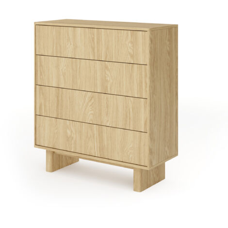 Commode, couleur : chêne huilé, 93,5 x 103,5 x 38,1 cm (1/5)