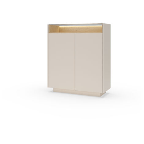 Commode, beige + chêne Crémona, 103,2 x 119,2 x 39,5 cm (1/5)