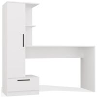Bureau, blanc, 143 × 140 × 50 cm