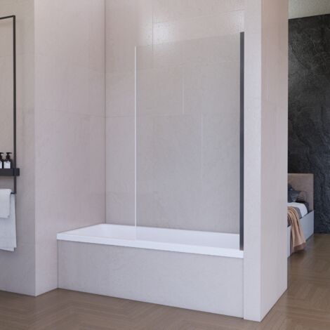 Mampara de Bañera Abatible 85 cm Plata Cromo - Cristal Transparente 6 mm Antical - 150 alto