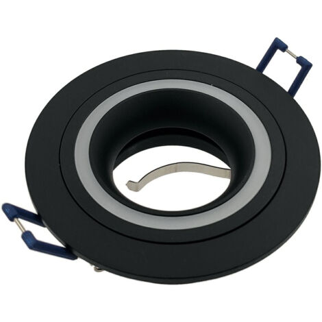 Spot de plafond rond Trubus noir GU10 ID-1004 Idealed (1/2)