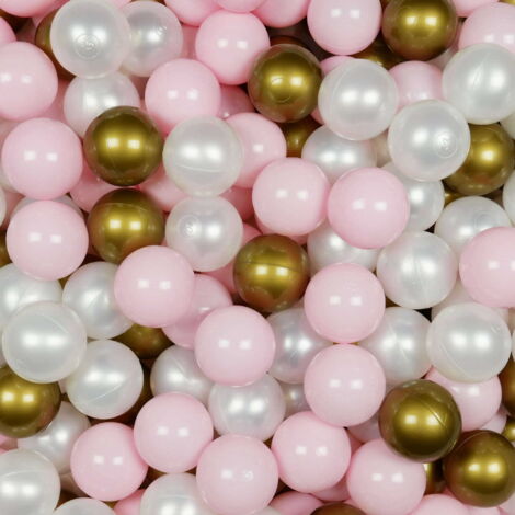 Boules de jeu ø7cm 25pcs rose clair, perle, vieil or (1/3)