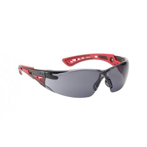 Bollé Safety – Lunettes de protection Rush+ fumées – Norme EPI EN166 CE – Protection UV 99,99 % – Traitement anti-rayures et anti-buée