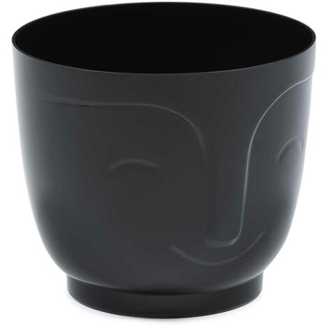 Pot de fleurs Zoe noir h16x18,5 cm (1/2)