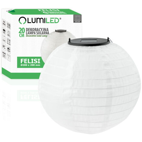 Lampe solaire de jardin LED FELISI Lanterne origami 20 cm LUMILED