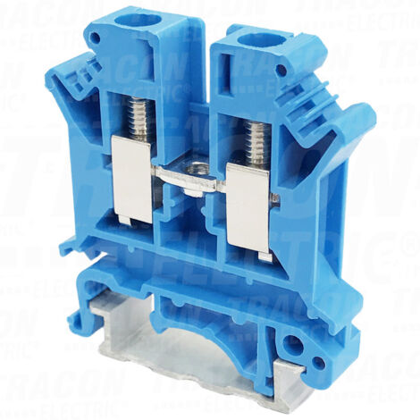 Borne de connexion neutre à vis pour jeu de barres, bleue 0,2-6 mm², 57 A ZUG (1/2)