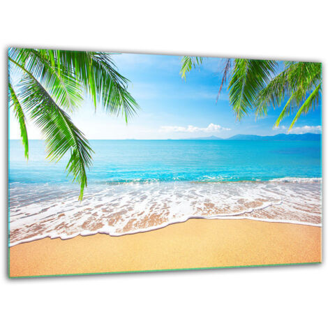 Planche hachage en verre tremp de 30x22 plage (1/5)