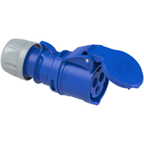 Prise de câble portable 16A 3P 230V IP44 bleu (1/2)