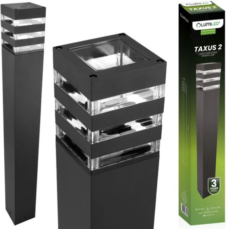 Lampadaire de jardin extérieur E27 LED TAXUS 2 80cm LUMILED (1/5)