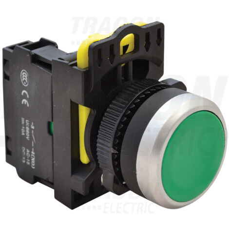Bouton-poussoir recouvert, vert 1xNO, 5A/230V IP65