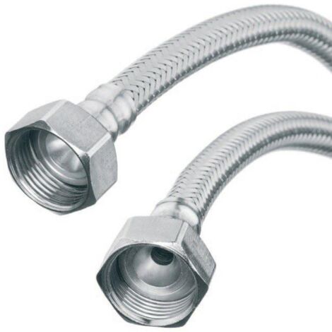 Tuyau tressé en acier inoxydable, filetage intérieur/intérieur 30 cm 1/21/2 - H/WS-01-030 (1/3)