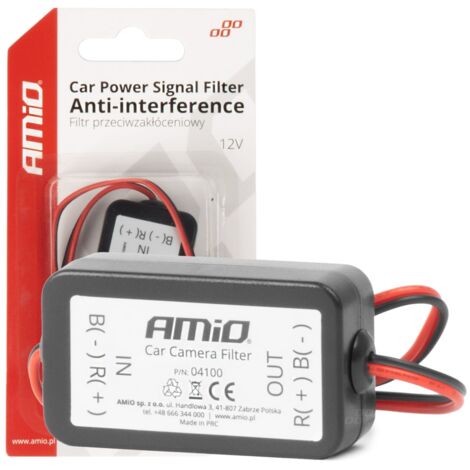 Filtre anti-interférence pour voiture 12 V AMIO-04100