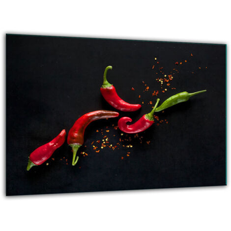 Chilli  hachage en verre tremp de piment 30x22