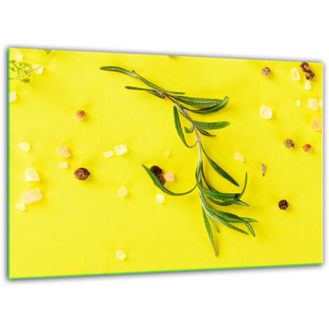 Panneau de hachage en verre tremp 30x22 jaune (1/5)