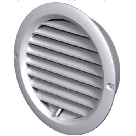 Grille ronde réglable avec collerette, 150 mm, blanche (1/5)