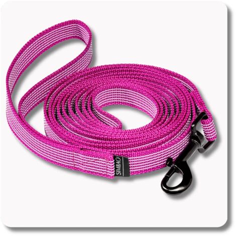 Laisse antidérapante ROSE - 1,5 m, 76 mm - chien 10-25 kg (1/5)