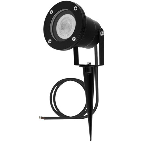 Lampe de jardin LED GU10 étanche IP65 noire avec câble de 1 m HORTI LUMILED