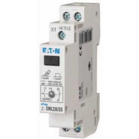 Interrupteur modulaire à 2 positions 2NO+1NC 16A avec voyant lumineux 230V AC/DC Z-SWL230/SO 276307 (1/2)