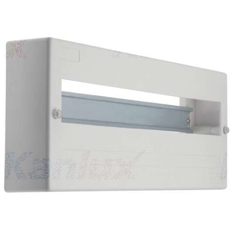Kanlux – Tableau de distribution mural 1 rangée 18 modules – Tension 230-400V AC – Courant 63A – IP30 – Installation simplifiée - DB18W (1/3)