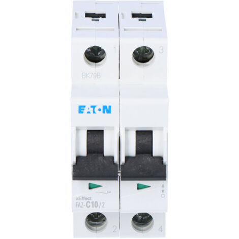 Disjoncteur 2P C 10A 15kA AC FAZ C10/2 278756 (1/4)