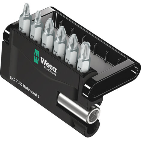 Kit embouts WERA Bit-Check Universal 1 7 pieces PZ avec support universel (1/5)