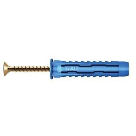 Cheville universelle 4ALL Ø 06 mm avec vis 4,5x40 mm, paquet de 50 pièces. (1/3)