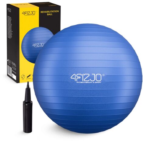Ballon de gymnastique gonflable 4FIZJO 65 cm bleu