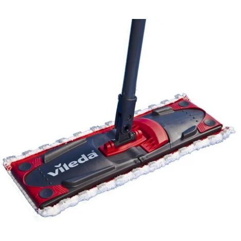 Vileda – Serpillière Ultramax avec manche télescopique – Housse microactive 35x14cm – Compatible sols en bois dur – Système d'essorage innovant