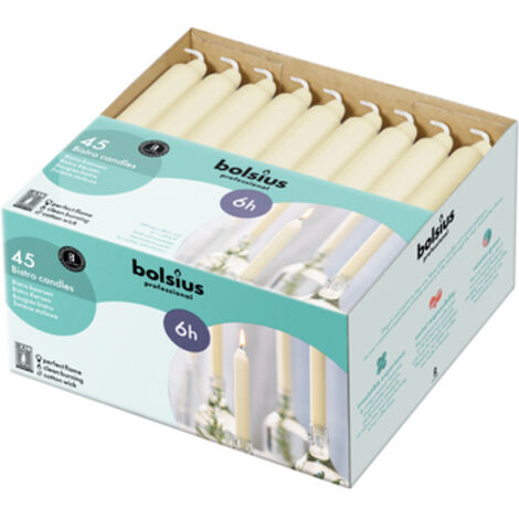 Bougie de table crème Bolsius 45 pièces (1/2)