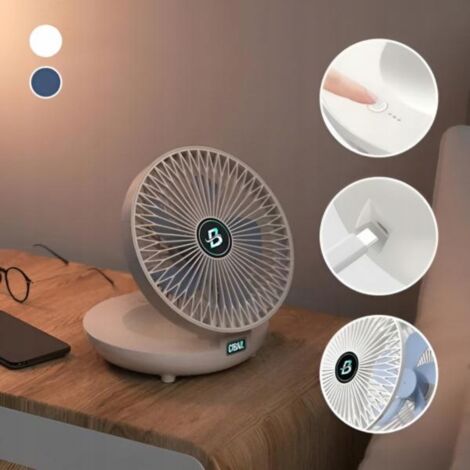 xasla Petit ventilateur de bureau USB silencieux de 10,2 c avec