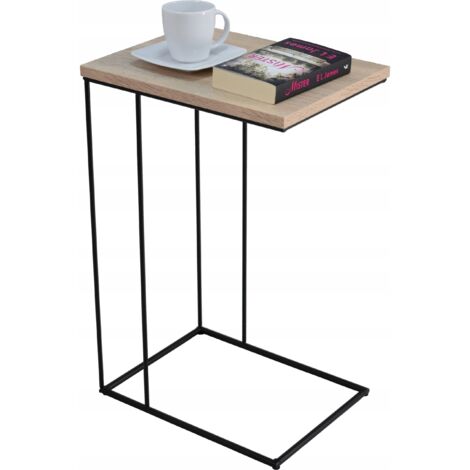 Table d'appoint en fil de fer Sonoma en chêne noir (1/5)