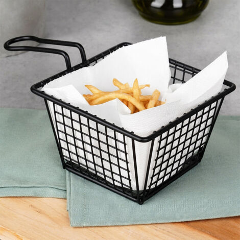 Paniers à frites, conteneur de service avec bols à tremper