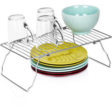 Étagère de cuisine en métal pour comptoir, support d'armoire pliable, support d'organisation (1/5)