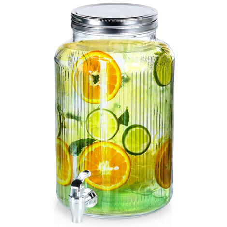 Distributeur de boissons en verre avec robinet 6,2 L