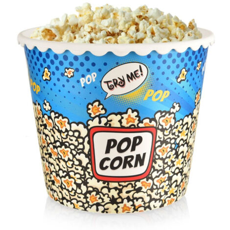 Contenant à pop-corn, snacks, chips, bol, seau en plastique 2,3 L