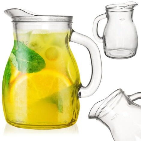 Pichet pour boissons Eau Jus Limonade Pour boissons Carafe en verre Vin 0,5 L (1/5)