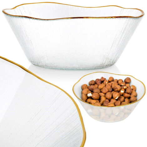 Lot De 3 Bols Saladiers En Verre Trempé Navaris – Transparent – Pour Céréales, Soupe, Glace