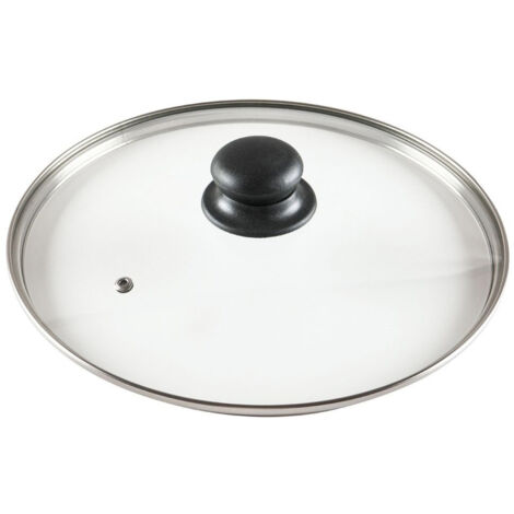 Couvercle en verre pour casseroles et poêles, bouton universel 26 cm
