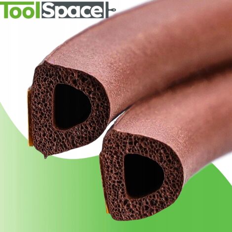 Joint d'étanchéité pour garage D 12x10 marron 1m (2x0,5m) (1/5)