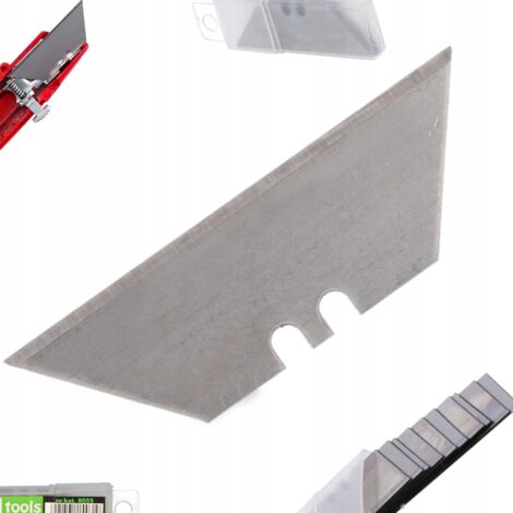 Lames trapézoïdales remplaçables, 19 mm, lames de rechange tranchantes et durables, lot de 10. (1/5)