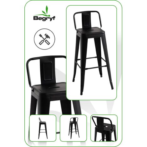 Tabouret design industriel - Métal beige brillant - Cuisine, bar, ilot central Tabouret design industriel - Métal beige brillant - Cuisine, bar, ilot central