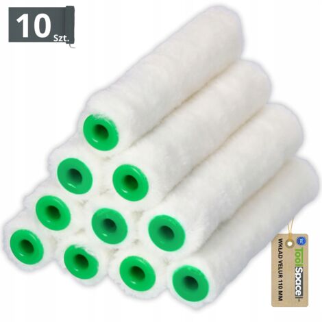 ROULEAU DE PEINTURE EN VELOURS 11 CM POUR PEINTURES ET VERNIS ROULEAU DE PEINTURE EN VELOURS 10 pièces