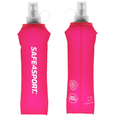 Bouteille d'eau souple et flexible, bouteille d'eau de course, 500 ml