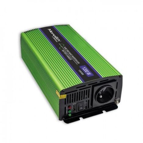 Qoltec Monolith adaptateur secteur/onduleur Auto 1200 W Vert (1/3)