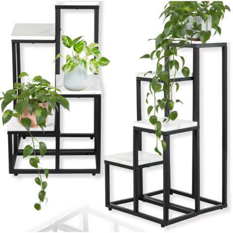 Support à fleurs sur pied, étagère à fleurs, pots de fleurs, 4 étagères, style loft (1/5)
