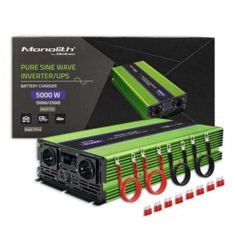 Qoltec Monolith adaptateur secteur/onduleur Auto 5000 W Vert (1/3)
