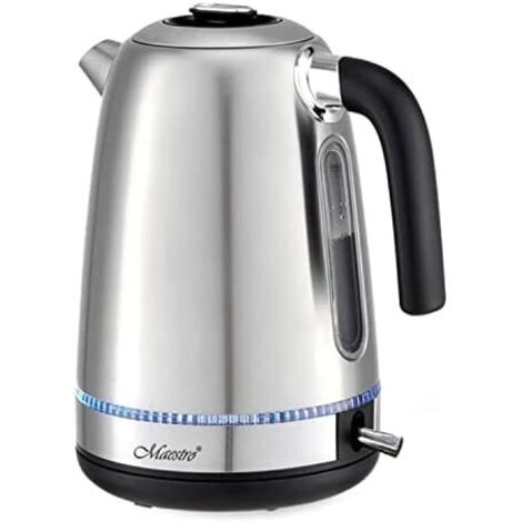 Maestro MR-050 Bouilloire électrique avec éclairage, argent 1,7 L (1/3)